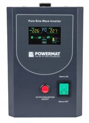 UPSi katkematu toiteallikas Powermat PM-UPS-1000MP, 1000VA/800W, 12V, LCD цена и информация | Источники питания | kaup24.ee