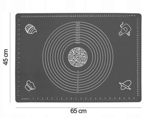 Силиконовый коврик с мерной шкалой цена и информация | Столовые и кухонные приборы | kaup24.ee