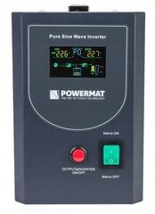 UPSi katkematu toiteallikas akuga Powermat PM-UPS-1000MP, 1000VA/800W, 12V, LCD цена и информация | Источники питания | kaup24.ee