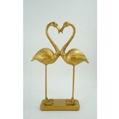 Deco Figurine Flamingo Love Gold 39cm hind ja info | Sisustuselemendid | kaup24.ee