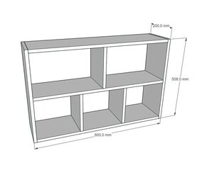 Riiul 4P leppa 80x50x20 cm - horisontaalne või vertikaalne hind ja info | Riiulid | kaup24.ee