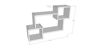 Подвесная полка 3Z Дуб Сонома 80x57x20 см - горизонтальная или вертикальная цена и информация | Полки | kaup24.ee