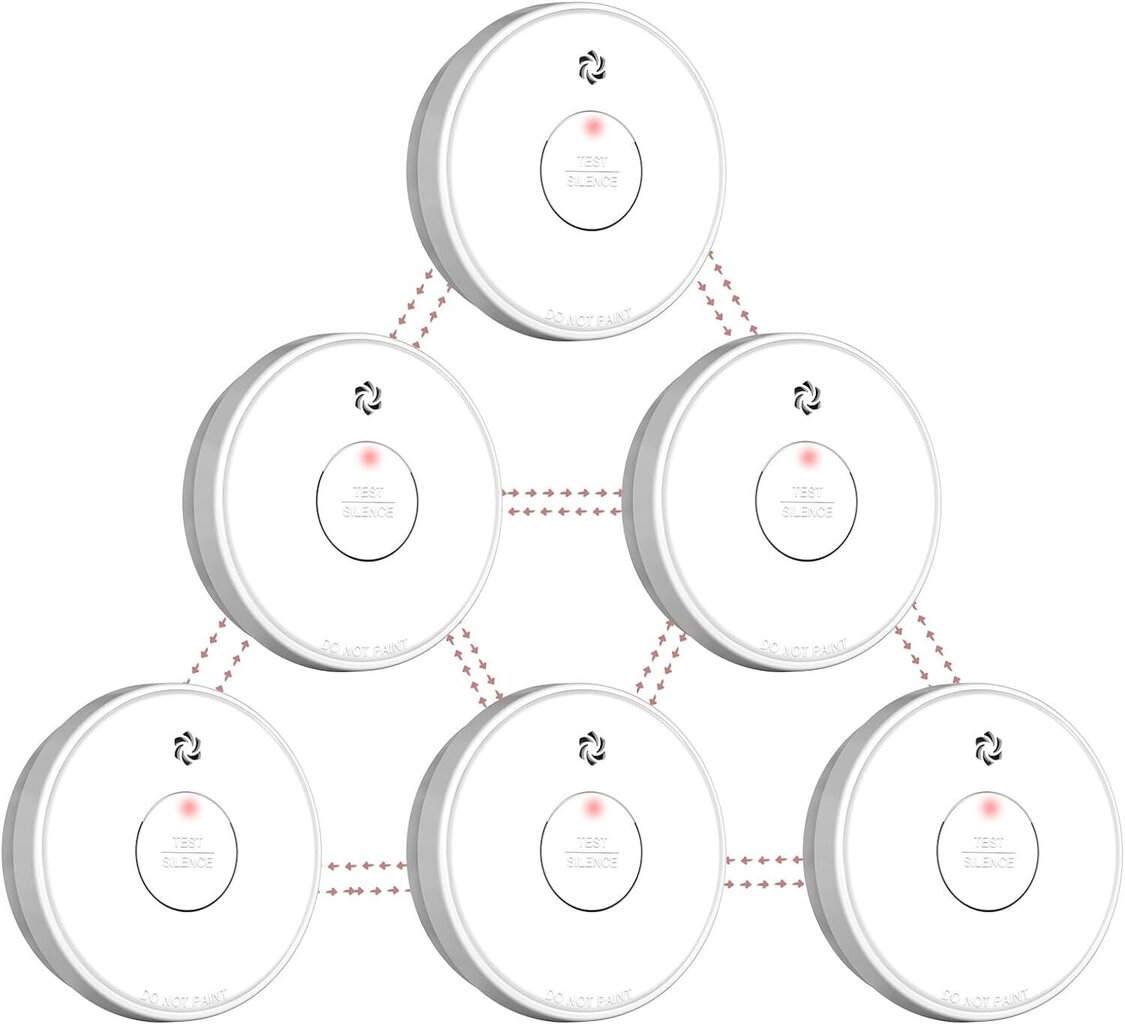 Võrgu suitsuandur, tulekahjuandur, 6 tk цена и информация | Suitsuandurid, gaasiandurid | kaup24.ee