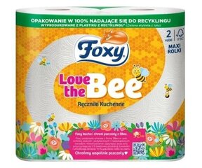 Foxy Love the Bee Köögirätikud, 2 rulli hind ja info | WC-paber, majapidamispaber | kaup24.ee