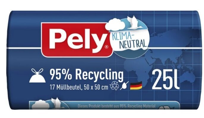 (DE) Pely, Prügikotid 25l, 17 tk (TOOTEST SAATSI) hind ja info | Prügikotid | kaup24.ee