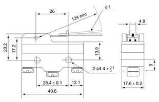 Пружинный концевой выключатель LS15HW24-B цена и информация | Системы безопасности, контроллеры | kaup24.ee