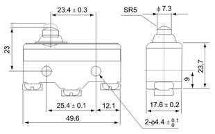 Концевой выключатель с коротким штоком и буфером LS15GD-B цена и информация | Системы безопасности, контроллеры | kaup24.ee