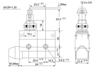 Rullikuga lõpplüliti LS7312 hind ja info | Valvesüsteemid, kontrollerid | kaup24.ee