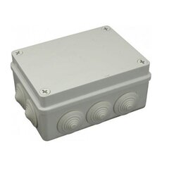 Поверхностный бокс S-Box 406 - 190x140x70, 10 сальников, IP65 цена и информация | Выключатели, розетки | kaup24.ee