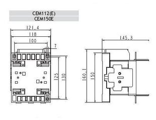 Контактор CEM 112A 230V 2NO+2NC ETI цена и информация | Системы безопасности, контроллеры | kaup24.ee