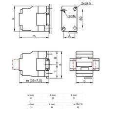 Kontaktor 18A 230V 3NO+1NC - TR1D1801 hind ja info | Valvesüsteemid, kontrollerid | kaup24.ee