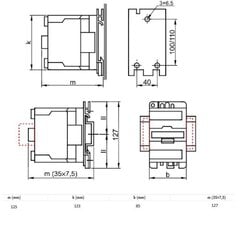 Контактор 80A 230V 3NO+(1NO+1NC) - TR1D8011 цена и информация | Системы безопасности, контроллеры | kaup24.ee