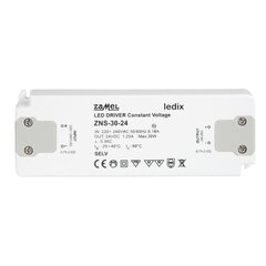 LED slim toiteallikas 30W 24V DC - ZNS-30-24 hind ja info | Toiteplokid | kaup24.ee