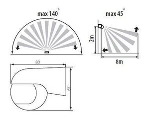 ALER MINI-W liikumisandur hind ja info | Andurid, sensorid | kaup24.ee