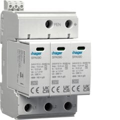 Разрядник T1+T2 MOV, 3P, TN-C, Iimp 37.5kA, In 50kA, Up≤1.2kV контакт SPA930 цена и информация | Системы безопасности, контроллеры | kaup24.ee