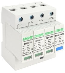 T2 Разрядник переменного тока со сменными вставками ESPD2-70-3+1P цена и информация | Выключатели, розетки | kaup24.ee