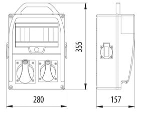 R-BOX 300R 1x16A/5P 1x32A/5P 9S распределительное устройство - B.18.300-8 цена и информация | Выключатели, розетки | kaup24.ee