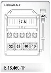 R-BOX 460R-17-P 2x16A/5P 2x32A/5P 5x230V 17S распределительное устройство - B.18.460-1P цена и информация | Выключатели, розетки | kaup24.ee