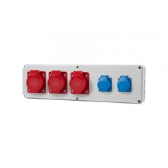 Распределительный щит HORIZONTAL B - розетки 3x32A/5P, 2x230V F3.0437 цена и информация | Выключатели, розетки | kaup24.ee