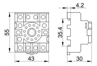 Розетка для реле RM11 - PF11-3A цена и информация | Выключатели, розетки | kaup24.ee