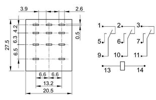 Миниатюрное реле RM12 3P 240V AC цена и информация | Выключатели, розетки | kaup24.ee