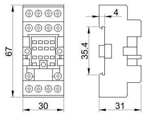 Розетка для реле RM14 - RSPMF-14 цена и информация | Выключатели, розетки | kaup24.ee