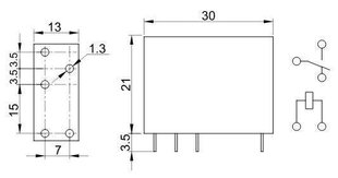 Промышленное реле PCB 1P 110V DC цена и информация | Выключатели, розетки | kaup24.ee