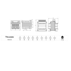 Трансформатор TVTR-150-B 230В / 6-12-18-24В цена и информация | Выключатели, розетки | kaup24.ee