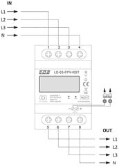 Счетчик электроэнергии, двунаправленный сброс LE-03-FPV-RST цена и информация | Выключатели, розетки | kaup24.ee
