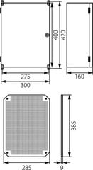 UNIbox 400x300 накладной распределительный щит Uni-1/T цена и информация | Выключатели, розетки | kaup24.ee