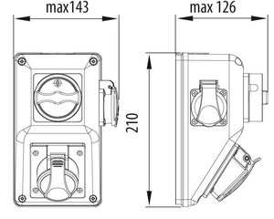 Распределительное устройство R-BOX KOMPAKT 16A/4P 1x230V выкл. 0/1 - B.164/1/01 цена и информация | Выключатели, розетки | kaup24.ee