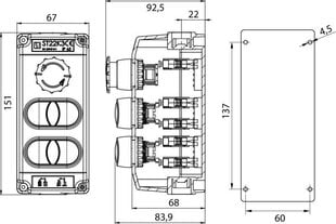 Juhtimispult ST22K3-25-2 STOP-nupp hind ja info | Valvesüsteemid, kontrollerid | kaup24.ee