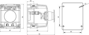 Juhtimispult ST22K1-04-1 STOP-nupp hind ja info | Valvesüsteemid, kontrollerid | kaup24.ee