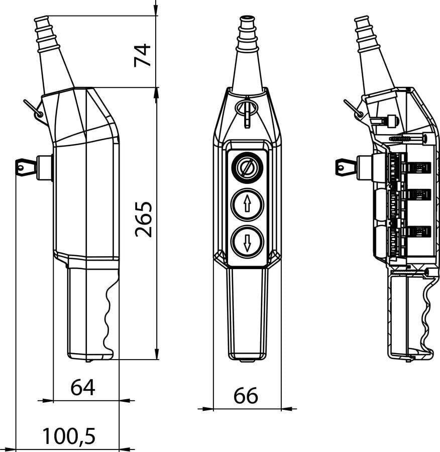 Kraana juhtimispult PKS-3W05 цена и информация | Valvesüsteemid, kontrollerid | kaup24.ee