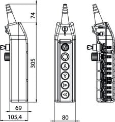 Kraana juhtimispult PKS-6W03 hind ja info | Valvesüsteemid, kontrollerid | kaup24.ee