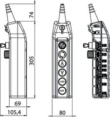 Kraana juhtimispult PKS-6W04 hind ja info | Valvesüsteemid, kontrollerid | kaup24.ee