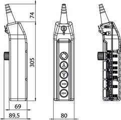 Пульт управления краном PKS-6W06 цена и информация | Системы безопасности, контроллеры | kaup24.ee