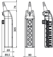 Пульт управления краном PKS-6W07 цена и информация | Системы безопасности, контроллеры | kaup24.ee