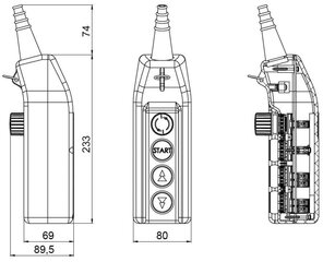 Пульт управления краном PKS-4W02 цена и информация | Системы безопасности, контроллеры | kaup24.ee