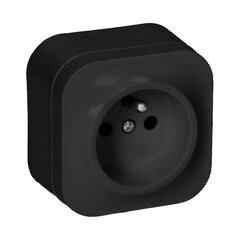 Одинарная розетка ToDo 2P+Z IP20, черный цена и информация | Выключатели, розетки | kaup24.ee