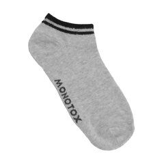 No-show stripes 6 monotox mx11008 vīriešiem pilka men's grey MX11008 цена и информация | Мужские носки | kaup24.ee