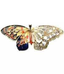 Brooch butterfly butterfly gold rhinestones Gift hind ja info | Prossid | kaup24.ee