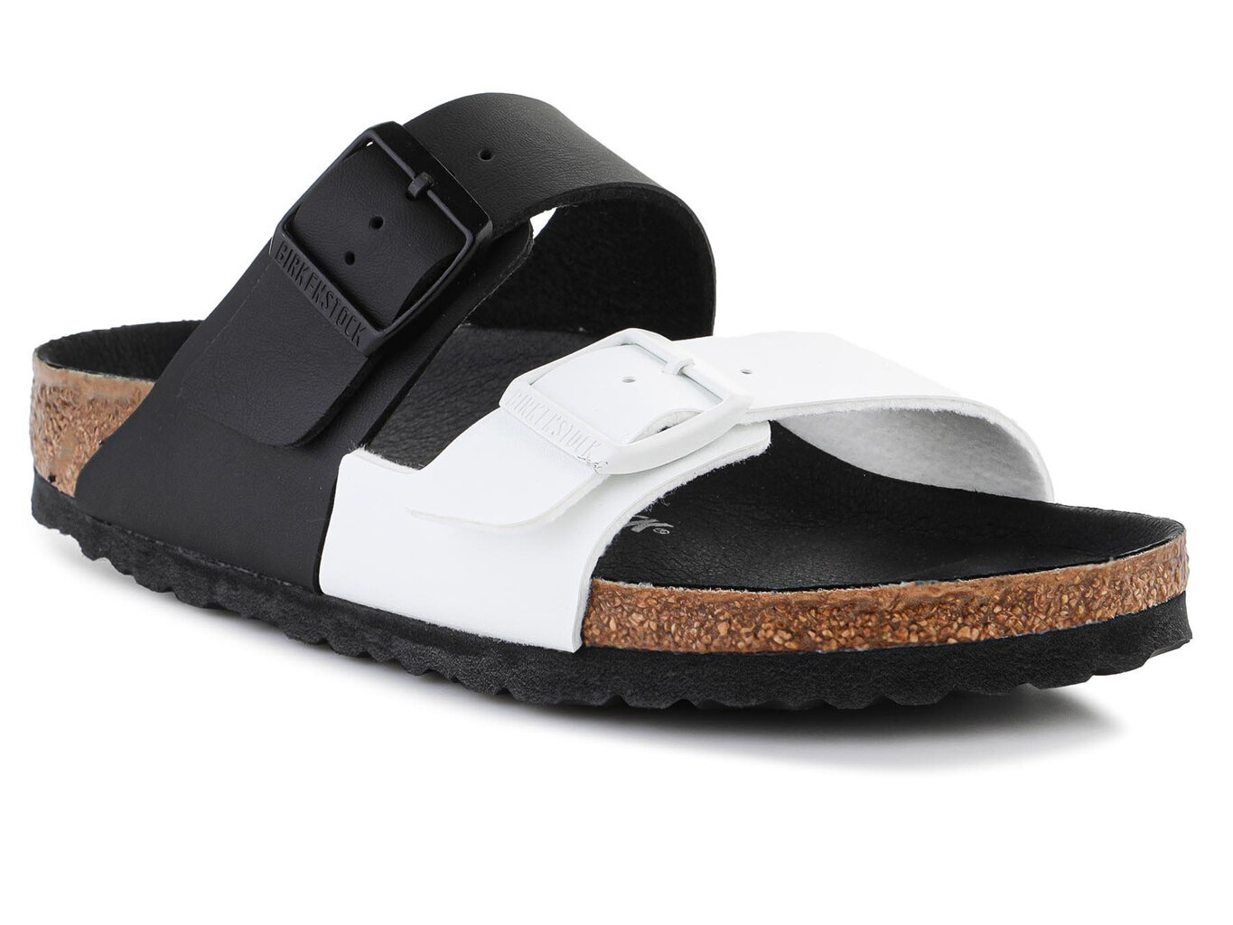 Birkenstock plätud naistele Arizona Split 1019712, must/valge цена и информация | Naiste plätud ja sussid | kaup24.ee