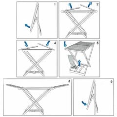 Складная сушилка для белья, черная цена и информация | Cушилки для белья | kaup24.ee