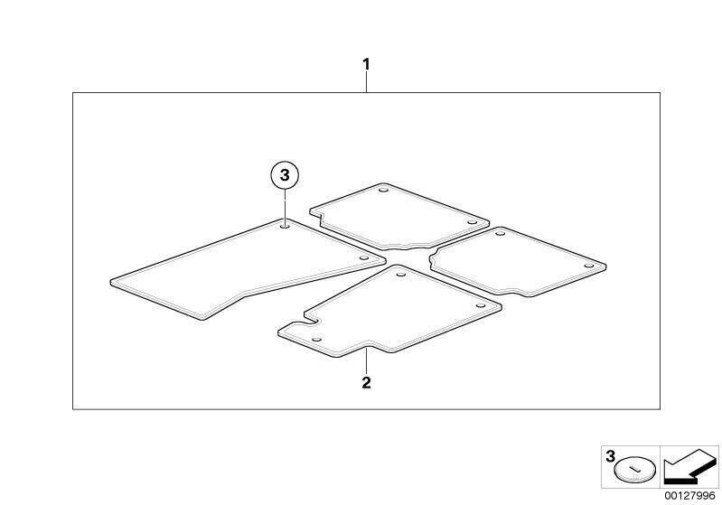 Automattide komplekt BMW 51479117182, 1 tk hind ja info | Lisaseadmed | kaup24.ee