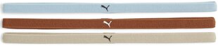 Puma Peapaelad AT Sportbands Womens (3pcs) Cream Blue Brown 053491 24 053491 24 hind ja info | Naiste spordiriided | kaup24.ee