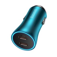 Autolaadija Baseus Pro CCJDZ-CC1, 2x USB-C, 40 W, sinine hind ja info | Turvasüsteemid ja 12V seadmed | kaup24.ee