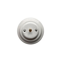 Olde Worlde Flush mounted toggle switch, 1 Gang two-way K1R120N1 seina lüliti Valge , hind ja info | Lülitid ja pistikupesad | kaup24.ee