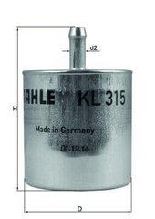 Kütusefilter Mahle KL315, 1 tk hind ja info | Lisaseadmed | kaup24.ee