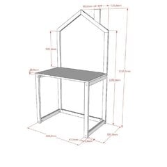 Laste kirjutuslaud Aatrium Dallas, hall hind ja info | Arvutilauad, kirjutuslauad | kaup24.ee